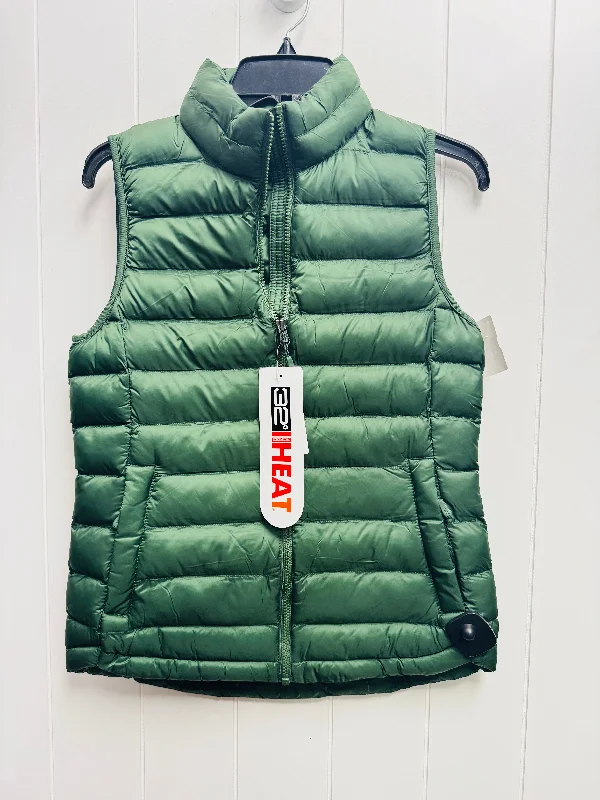Men's Coats with HoodsVest Puffer & Quilted By 32 Degrees In Green, Size: Xs