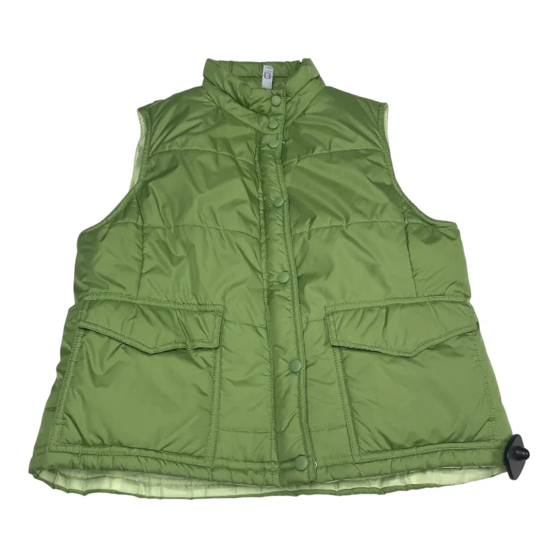 Men's Coats for SpringVest Puffer & Quilted By Fuda In Green, Size: L