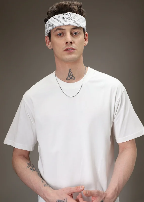 Men's Shirts with Antimicrobial TreatmentWhite Basic Oversized T-shirt