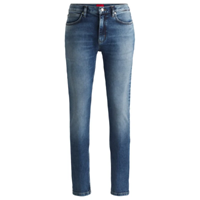 Men's Jeans for a Casual LookExtra-slim-fit jeans in blue stretch denim