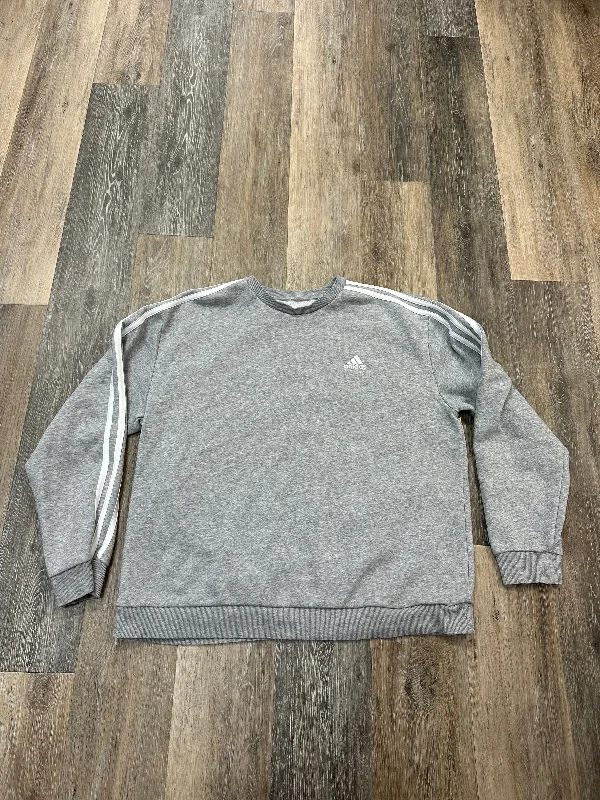 Men's Hoodies with Military InfluenceAthletic Sweatshirt Crewneck By Adidas In Grey, Size: Xl Men's Hoodies with Military InfluenceAthletic Sweatshirt Crewneck By Adidas In Grey, Size: Xl