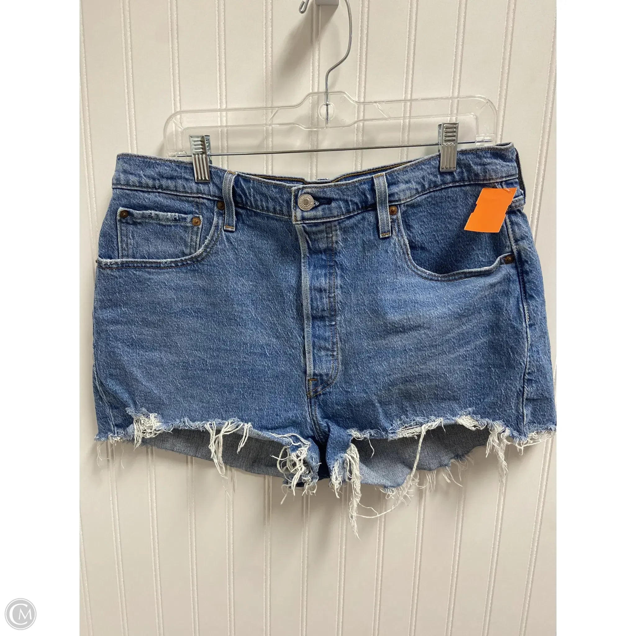 Cozy and Warm Men's Flannel ShortsShorts By Levis In Blue Denim, Size: 18