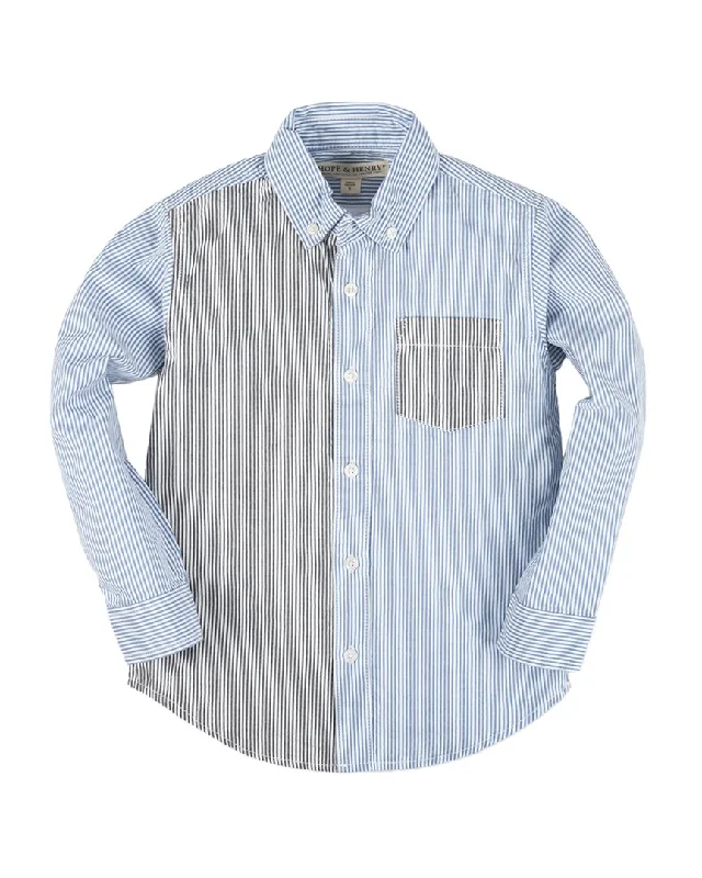 Men's Wingtip-Collar Shirts for a Classic TouchHope & Henry Mixed Stripe Shirt