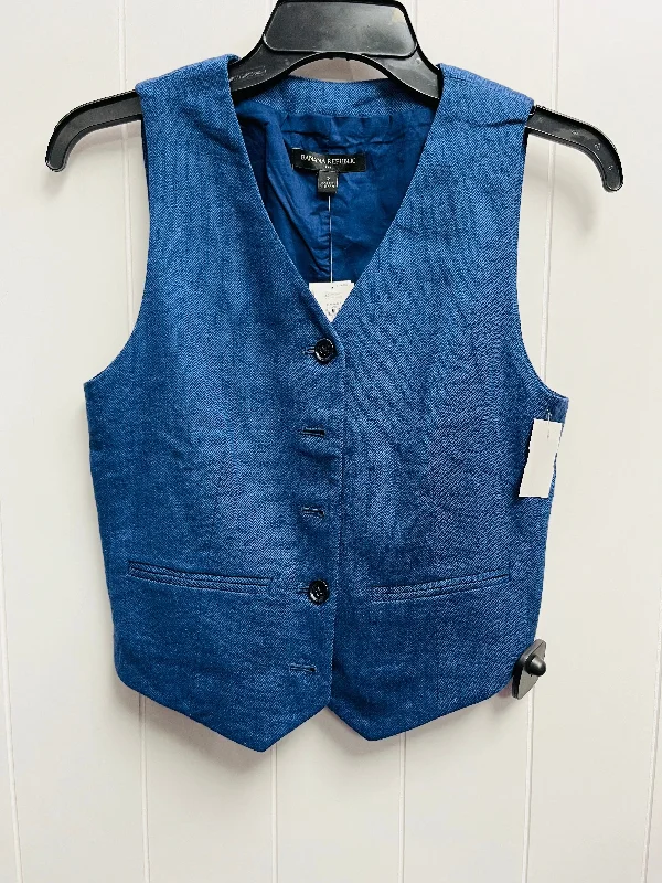 Men's Coats for Snowy WeatherVest Other By Banana Republic In Blue, Size: 2