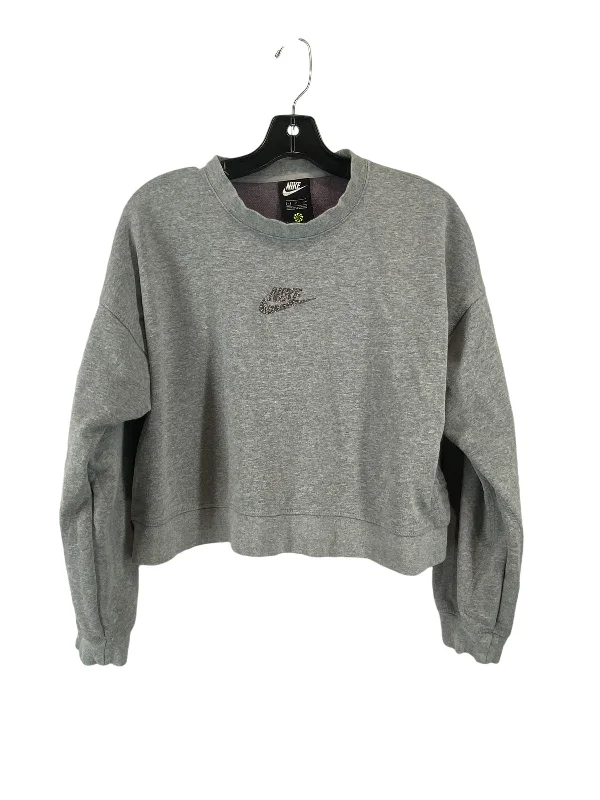 Men's Hoodies with Breathable FabricSweatshirt Crewneck By Nike In Grey, Size: S