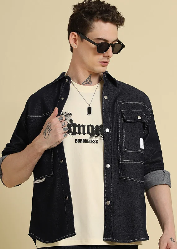 Men's Shirts with Drawstring WaistbandsRomantic Funk Cream Oversized T-shirt