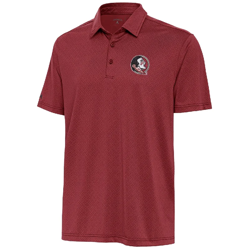 Men's Shirts with Cowl NecksAntigua Men's Seminole Logo Sublimated Print Performance Polo - Garnet Men's Shirts with Cowl NecksAntigua Men's Seminole Logo Sublimated Print Performance Polo - Garnet