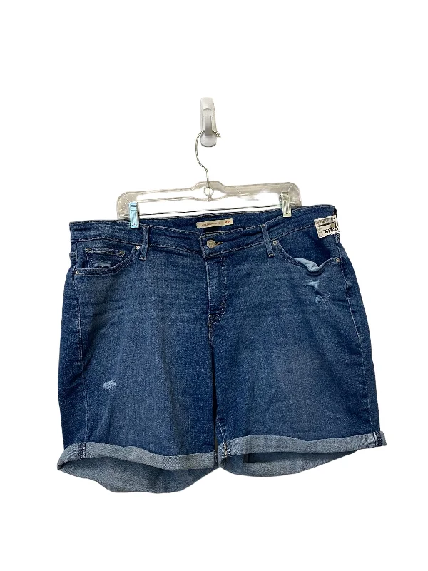 Practical Men's Heavy-Duty Cargo ShortsBlue Denim Shorts Levis, Size 18w