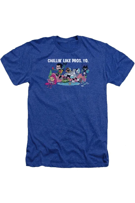 Men's Shirts with UV ProtectionTeen Titans Go Like Pros Yo Adult Heather Tee / T-Shirt Men's Shirts with UV ProtectionTeen Titans Go Like Pros Yo Adult Heather Tee / T-Shirt