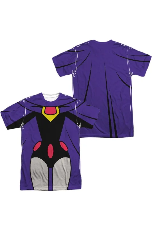 Men's Shirts with French CuffsTeen Titans Go Raven Uniform (Front/Back Print) Short Sleeve Adult Poly Crew Tee / T-Shirt Men's Shirts with French CuffsTeen Titans Go Raven Uniform (Front/Back Print) Short Sleeve Adult Poly Crew Tee / T-Shirt