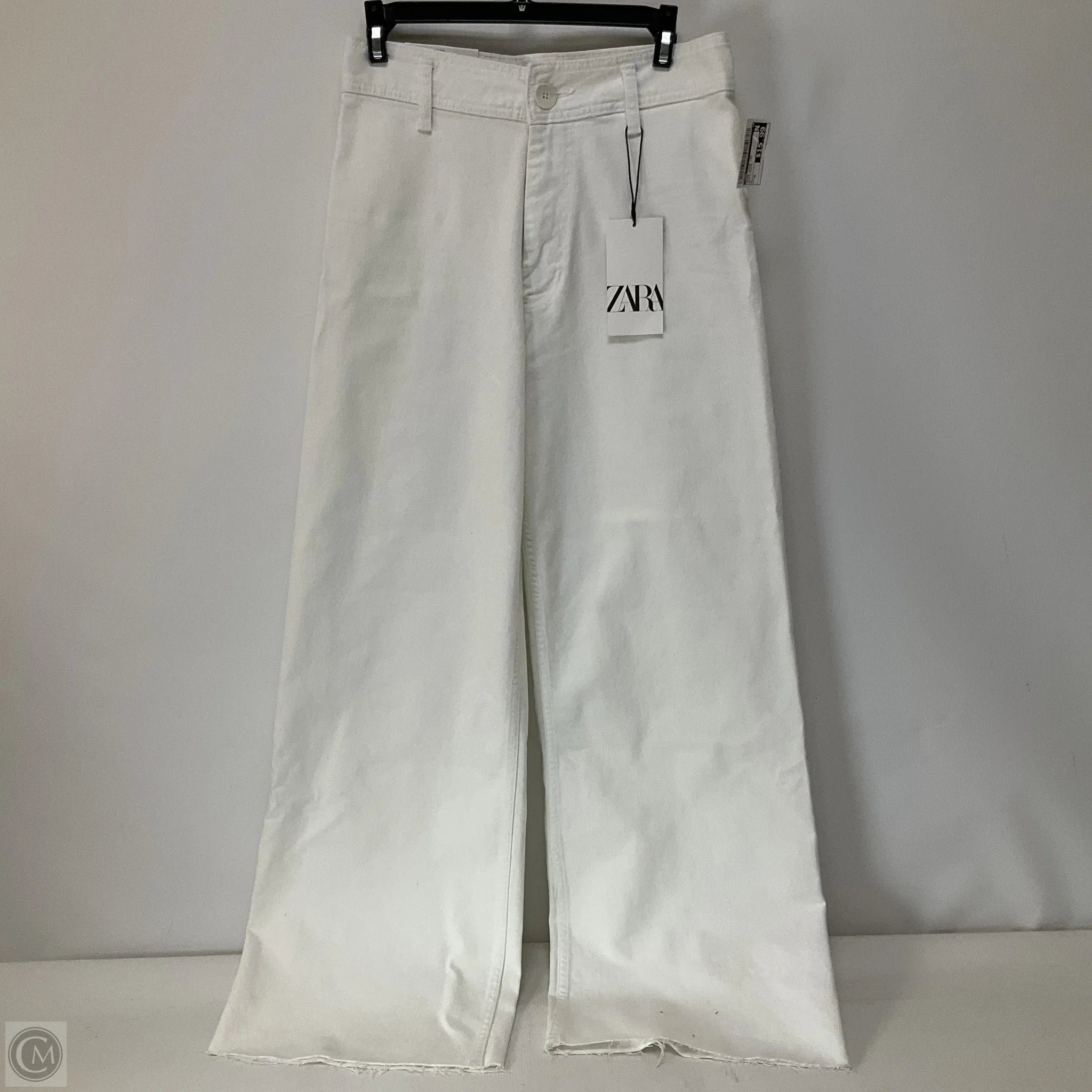 XXXL Men's JeansJeans Wide Leg By Zara In White Denim, Size: 6