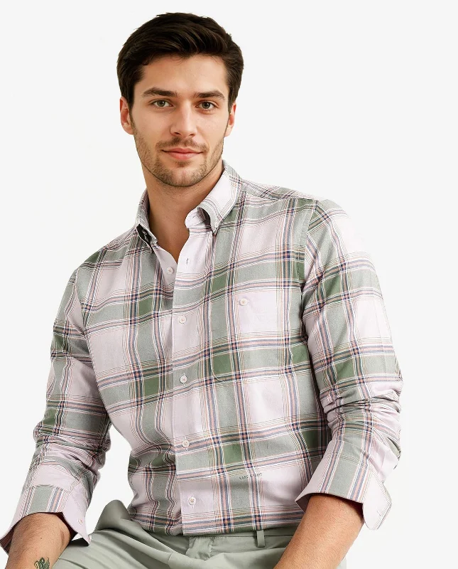 Breathable Men's Linen ShirtsRare Rabbit Men Malpy Pink Full Sleeve Collared Neck Button Closure Regular Fit Checks Shirt Breathable Men's Linen ShirtsRare Rabbit Men Malpy Pink Full Sleeve Collared Neck Button Closure Regular Fit Checks Shirt