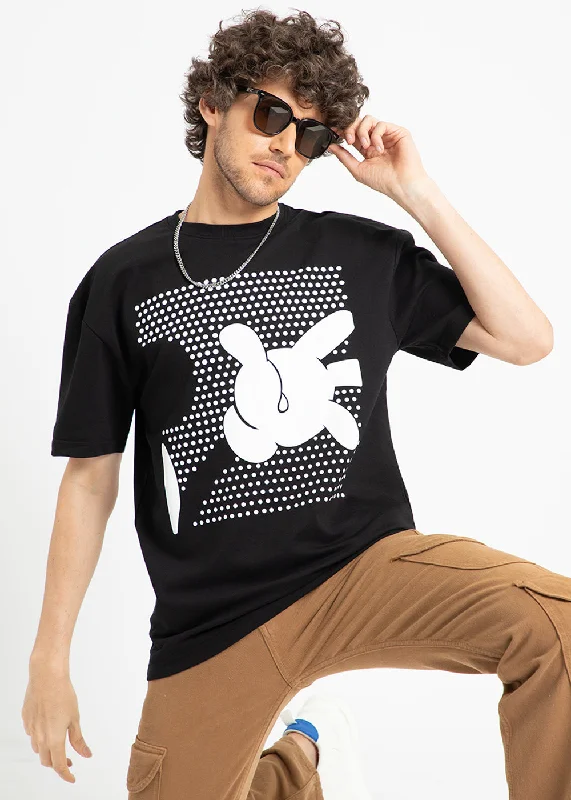 Men's Shirts with Button-Down CollarsBlack Oversized T-shirt