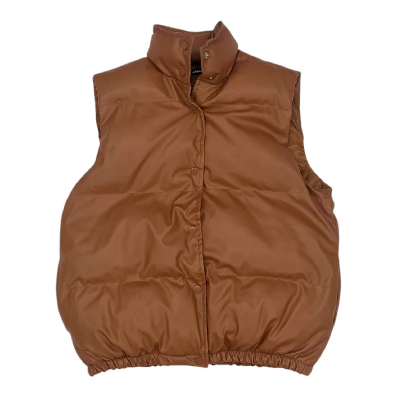 Men's Coats with Reflective StripesVest Puffer & Quilted By Clothes Mentor In Brown, Size:M