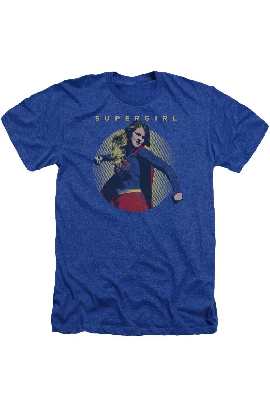Men's Performance Shirts for SportsSupergirl Classic Hero Adult Heather Tee / T-Shirt