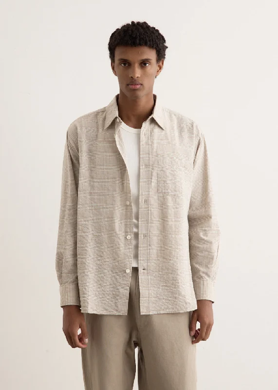 Men's Shirts with Ruffled HemlinesMo Oversized Check Shirt