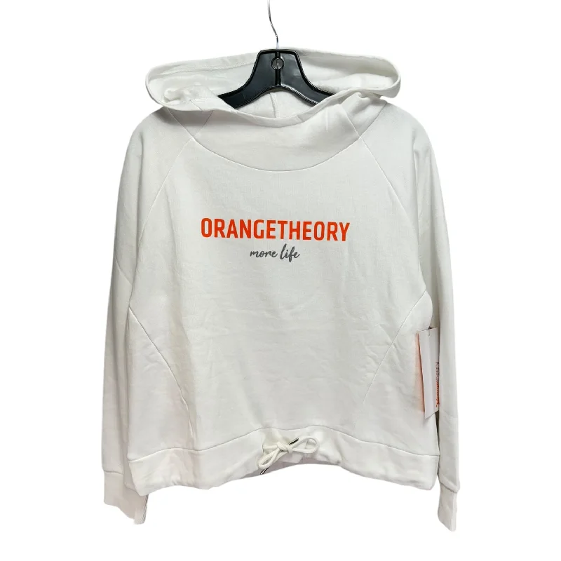 Durable Men's Canvas HoodiesAthletic Sweatshirt Hoodie By Orange Theory In White, Size: M Durable Men's Canvas HoodiesAthletic Sweatshirt Hoodie By Orange Theory In White, Size: M