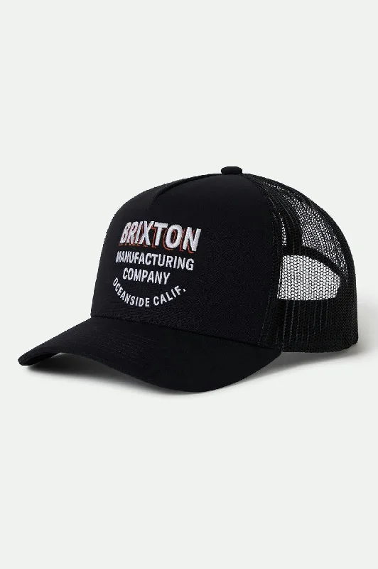 Attractive Bucket HatsCrest Netplus Trucker Hat - Black/Black