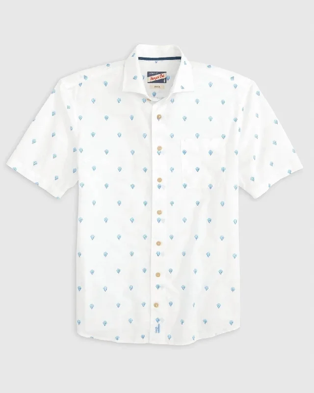 Men's Machine-Washable Shirts for ConvenienceBonnie Hangin' Out Button Up Shirt In White Men's Machine-Washable Shirts for ConvenienceBonnie Hangin' Out Button Up Shirt In White