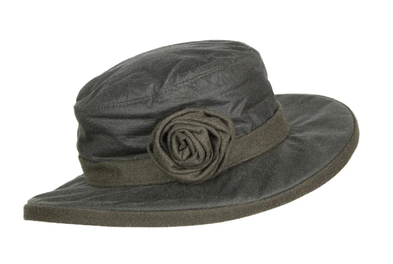 Men's Fedora HatsHW21 - Women's Rose Wax Hat - GREEN