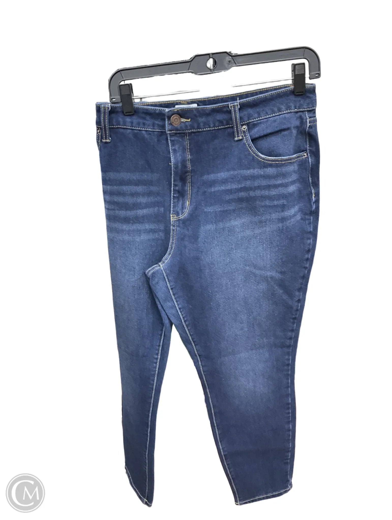 Men's Jeans with a Distressed LookJeans Skinny By Time And Tru In Blue Denim, Size: 18 Men's Jeans with a Distressed LookJeans Skinny By Time And Tru In Blue Denim, Size: 18