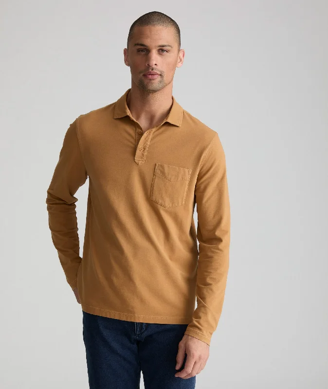 Men's Shirts for FishingGarment-Dyed Long-Sleeve Polo