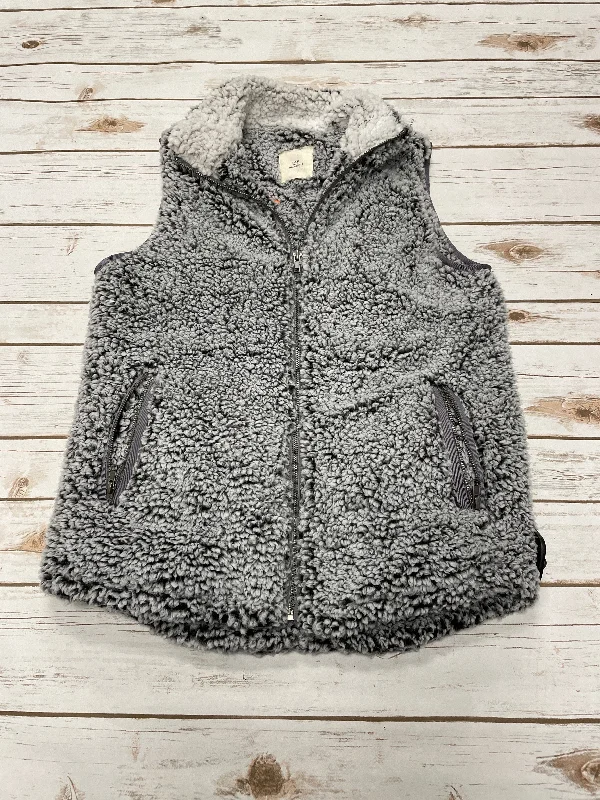 Men's Coats with PocketsVest Fleece By Thread And Supply In Grey, Size: S