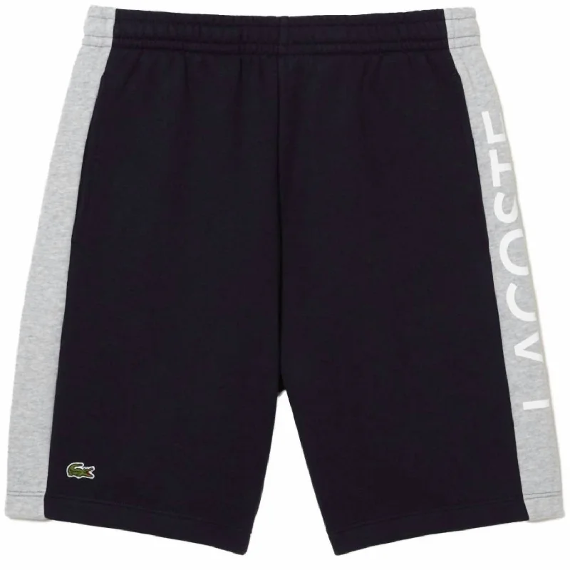 Men's Ripstop Travel Shorts for DurabilityMen's Brushed Fleece Side Logo Short In Navy Blue/grey Chine Men's Ripstop Travel Shorts for DurabilityMen's Brushed Fleece Side Logo Short In Navy Blue/grey Chine