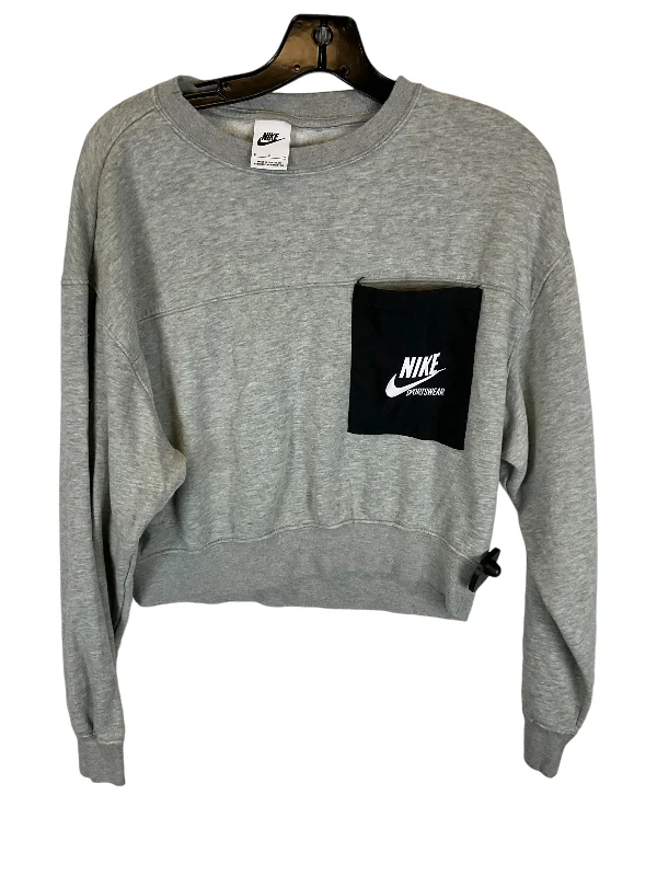 Men's Hoodies with High-Low HemlinesSweatshirt Crewneck By Nike Apparel In Grey, Size: S Men's Hoodies with High-Low HemlinesSweatshirt Crewneck By Nike Apparel In Grey, Size: S