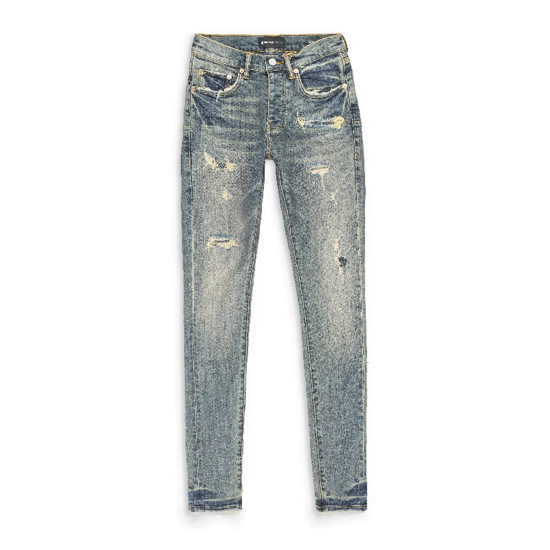 Durable Workwear Men's JeansMID QUILTED DESTROY POCKET Indigo SKINNY JEANS