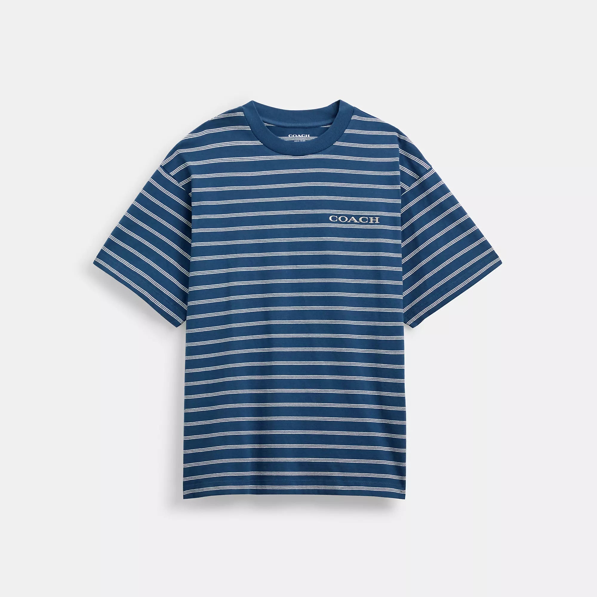 Men's Geometric Print Shirts for a Modern TwistCoach Outlet Stripe T Shirt In Organic Cotton Men's Geometric Print Shirts for a Modern TwistCoach Outlet Stripe T Shirt In Organic Cotton