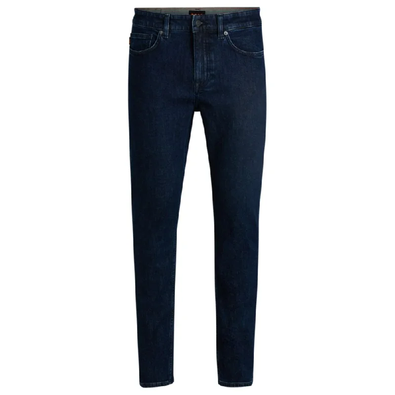 Casual Men's JeansDelaware slim-fit jeans in indigo-blue stretch denim