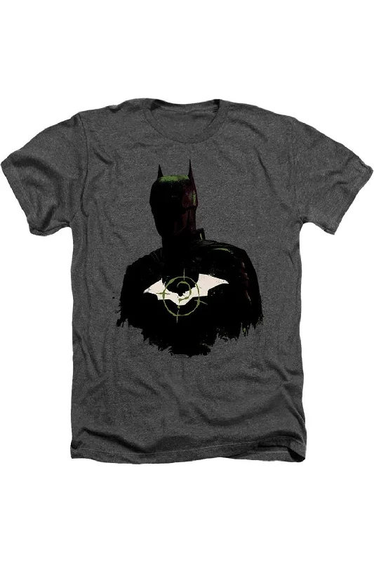 Men's Shirts with French CuffsThe Batman Silhouette With Riddler Logo Adult Heather Tee / T-Shirt Men's Shirts with French CuffsThe Batman Silhouette With Riddler Logo Adult Heather Tee / T-Shirt