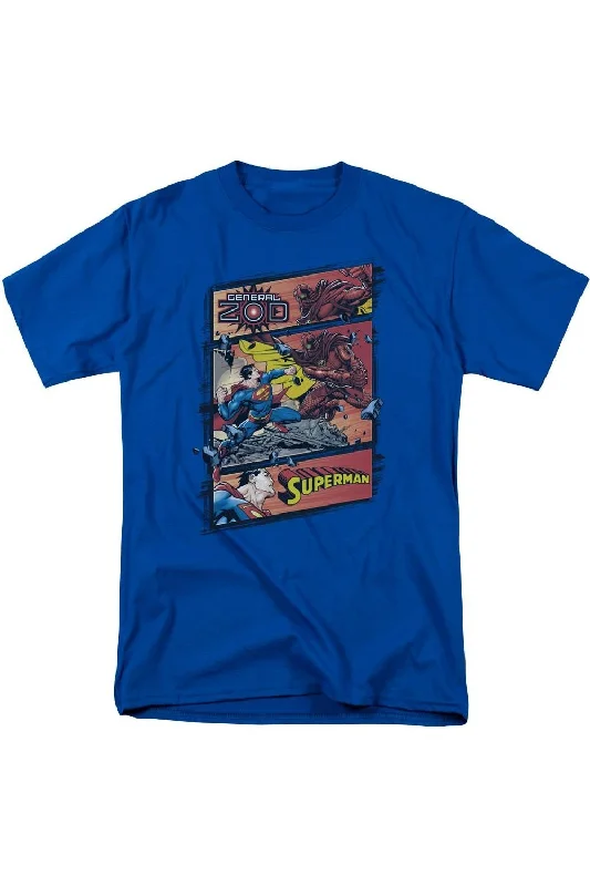 Men's Shirts with Abstract DesignsSuperman Superman Vs Zod Short Sleeve Adult Tee / T-Shirt Men's Shirts with Abstract DesignsSuperman Superman Vs Zod Short Sleeve Adult Tee / T-Shirt
