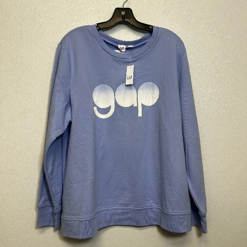 Men's Hoodies with EmbroiderySweatshirt Crewneck By Gap In Purple, Size: Xl