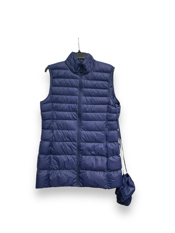 Casual Men's Bomber JacketsVest Puffer & Quilted By Clothes Mentor In Blue, Size: L