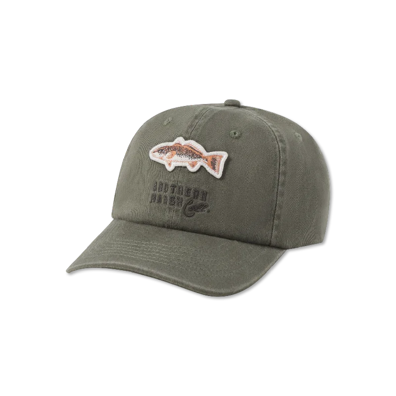 Funky Bucket CapsWashed Hat - Redfish Patch