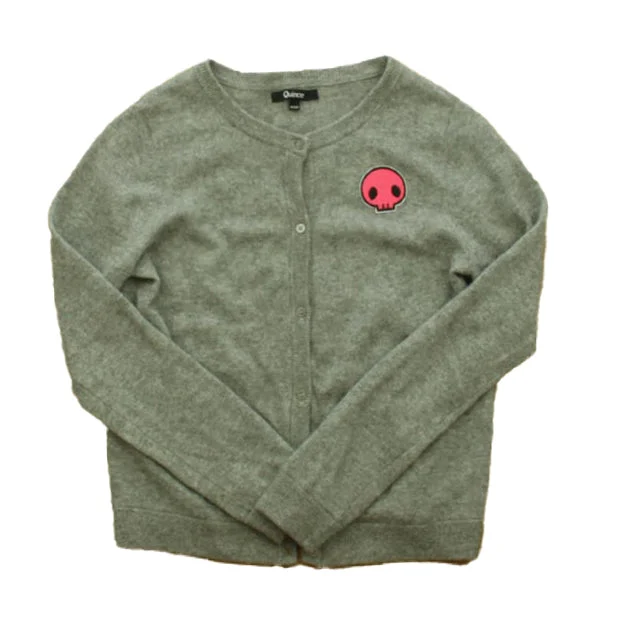 Men's Sweaters with Embroidered DesignsQuince Girls Gray Cardigan