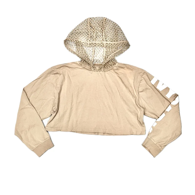 Men's Hoodies with High-Low HemlinesSweatshirt Hoodie By Ivy Park In Tan, Size: L