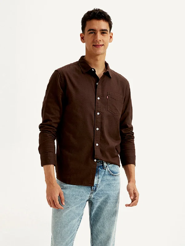 Men's Thermal Shirts for Winter WarmthMen's Solid Slim Fit Oxford Shirt