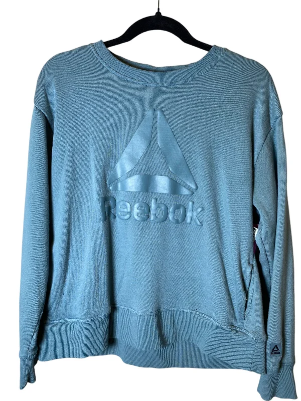 Men's Hoodies with Water-Repellent FabricSweatshirt Crewneck By Reebok In Teal, Size: M Men's Hoodies with Water-Repellent FabricSweatshirt Crewneck By Reebok In Teal, Size: M