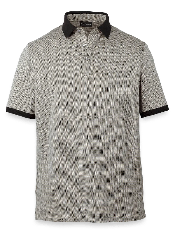 Men's Shirts for CampingCotton Three Button Polo - Tan Multi