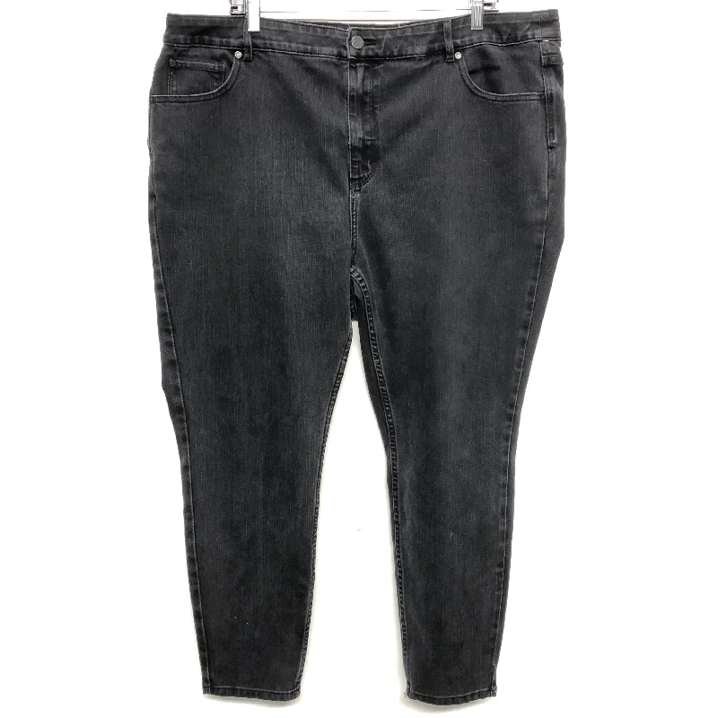 Classic Blue Men's JeansJeans Skinny By Soft Surroundings In Grey Denim, Size:20