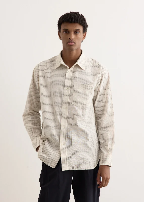 Men's Shirts with Adjustable HemlinesMo Oversized Striped Shirt