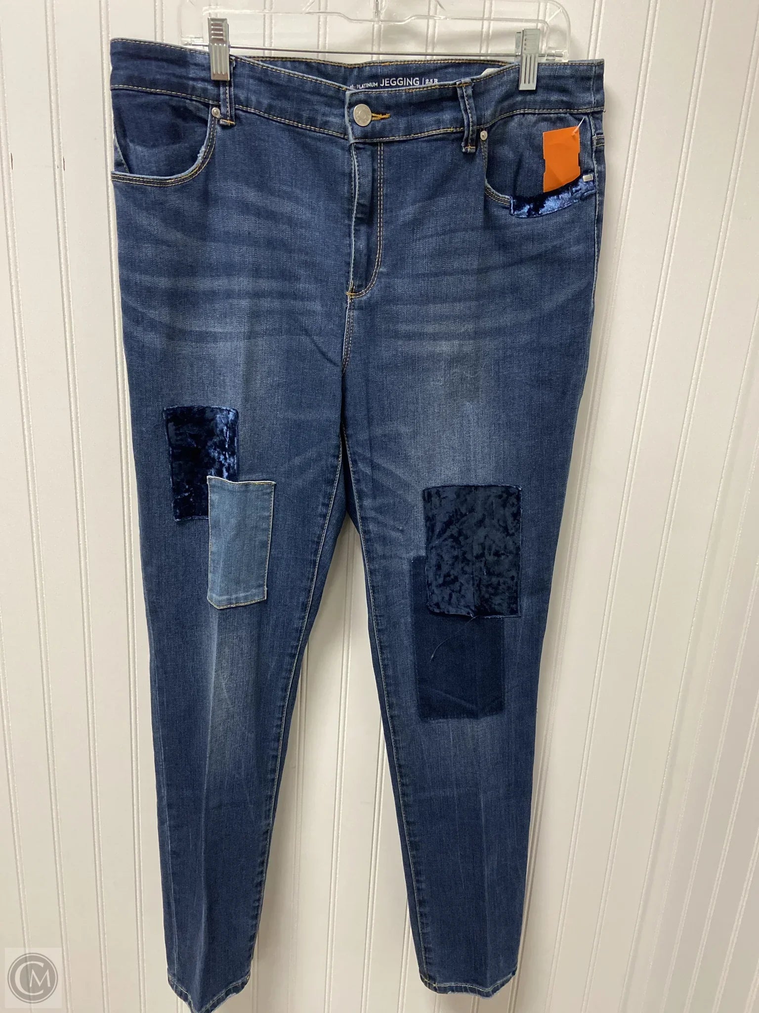 Dark Indigo Men's JeansJeans Straight By Chicos In Blue Denim, Size: 14