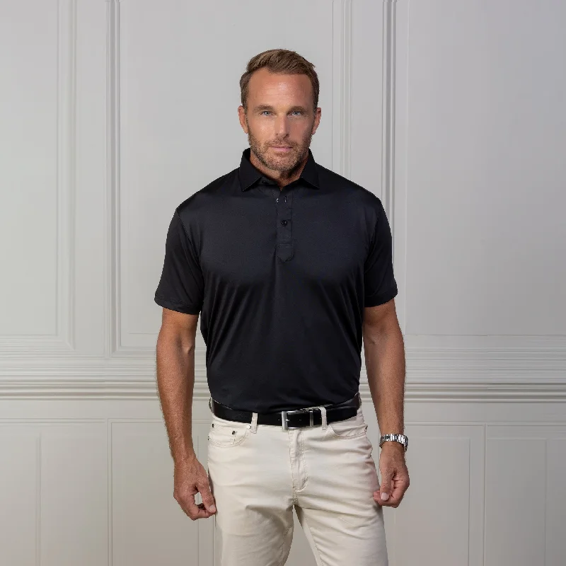 Elegant Men's Dress ShirtsFeatherweight Flex Polo Black