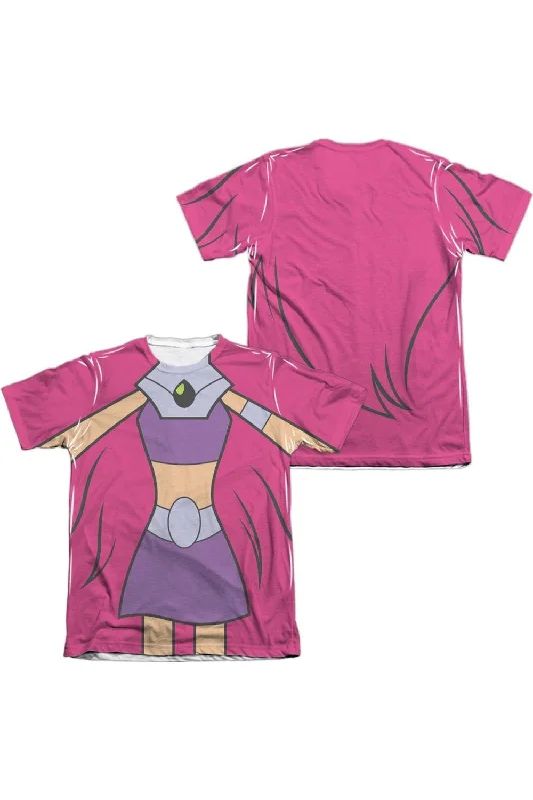 Men's Shirts with Asymmetrical HemlinesTeen Titans Go Starfire Uniform (Front/Back Print) Adult Poly/Cotton Short Sleeve Tee / T-Shirt Men's Shirts with Asymmetrical HemlinesTeen Titans Go Starfire Uniform (Front/Back Print) Adult Poly/Cotton Short Sleeve Tee / T-Shirt