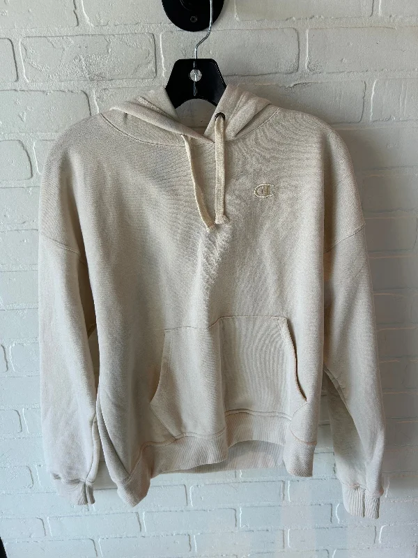 Practical Men's Water-Resistant HoodiesSweatshirt Hoodie By Champion In Cream, Size: S Practical Men's Water-Resistant HoodiesSweatshirt Hoodie By Champion In Cream, Size: S
