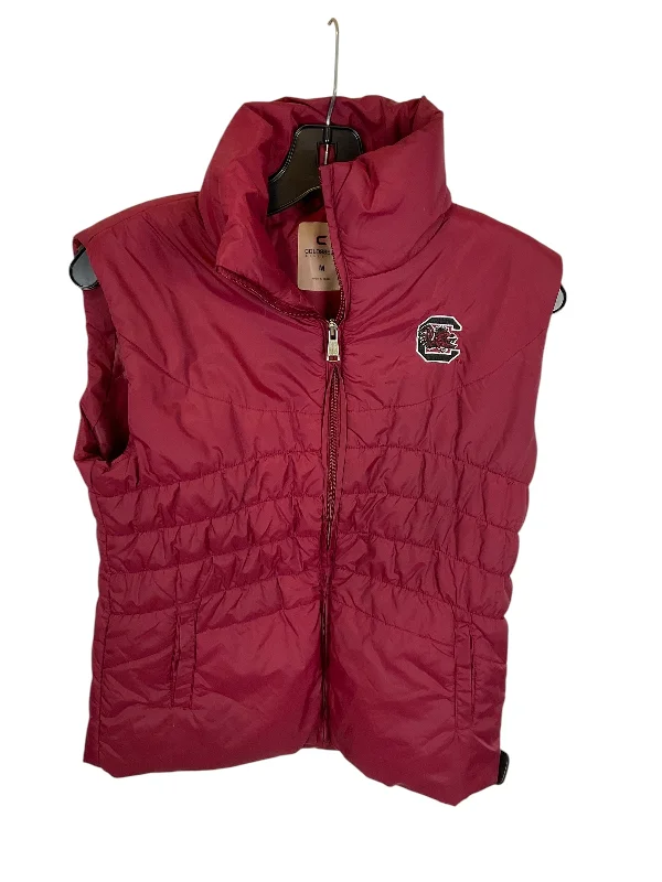 Designer Men's OvercoatsVest Puffer & Quilted By Colosseum In Red, Size: M