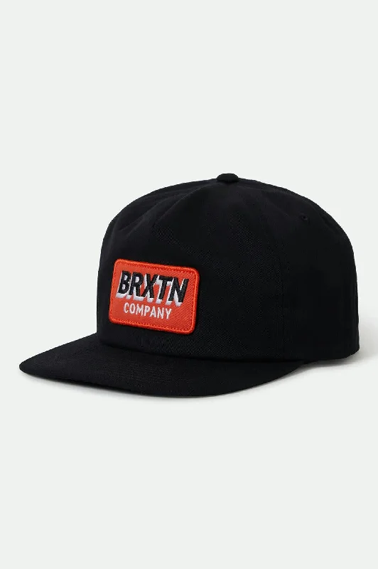 Designer Fedora HatsPayment Snapback - Black